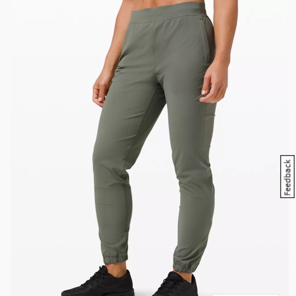 Lululemon Adapted State High-Rise Jogger grey sage 2, NWOT, zippers at ankles